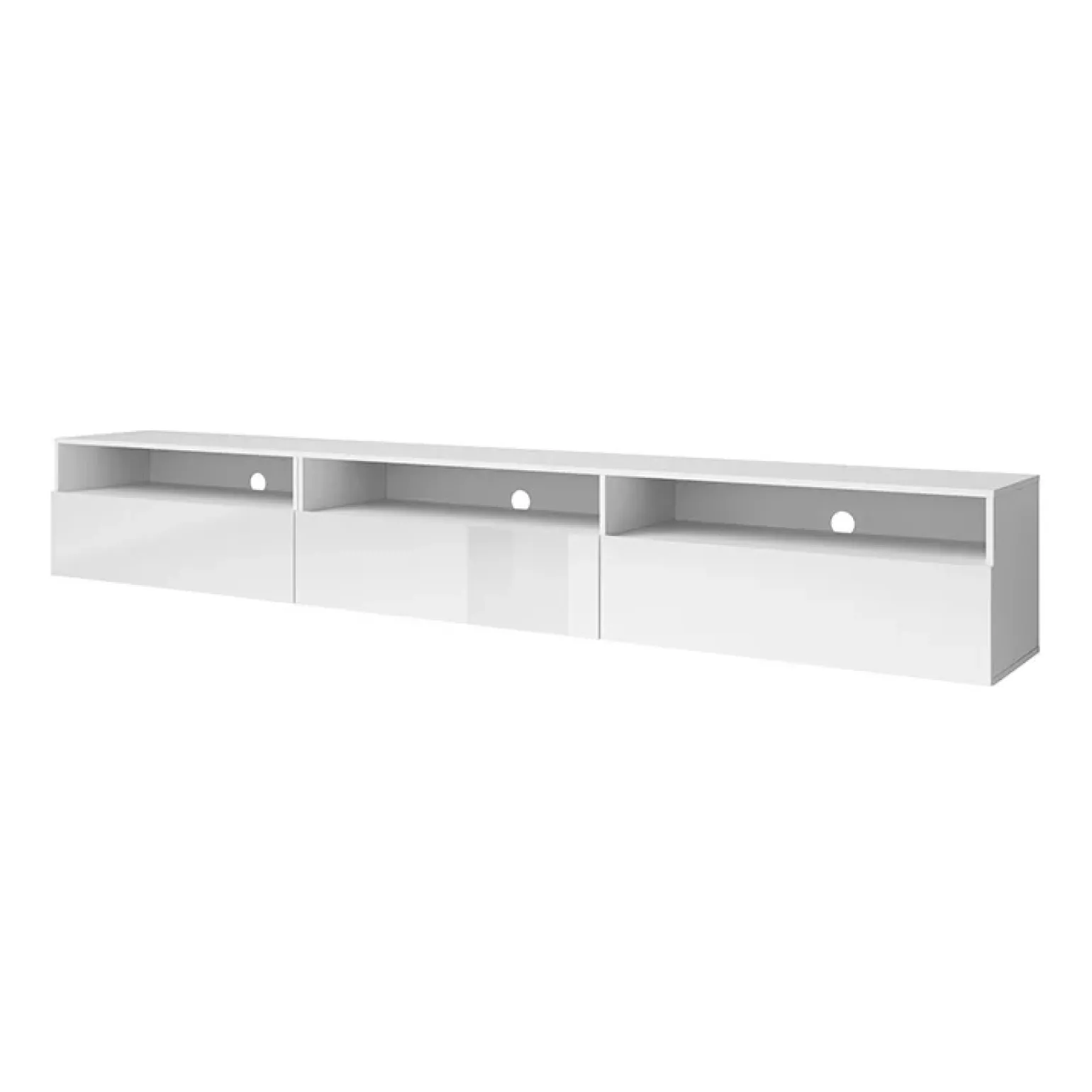 Mobile porta TV sospeso 270x42h cm bianco Emotion Gihome®
