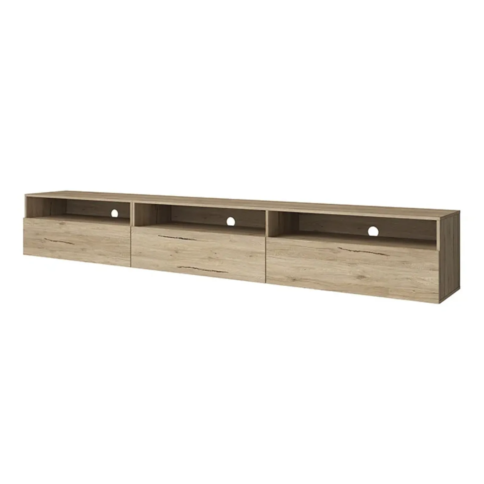 Mobile porta TV sospeso 270x42h cm rovere Emotion Gihome®