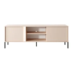 Mobile porta TV 153x54h cm 2 ante 2 vani moderno beige Melly