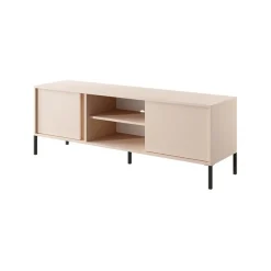 Mobile porta TV 153x54h cm 2 ante 2 vani moderno beige Melly