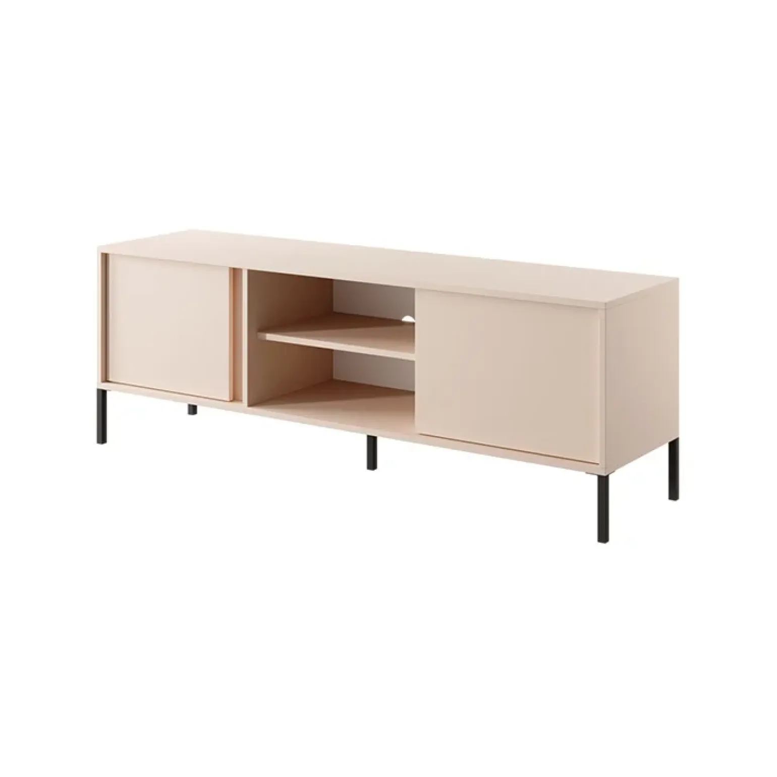 Mobile porta TV 153x54h cm 2 ante 2 vani moderno beige Melly