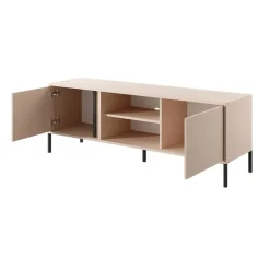 Mobile porta TV 153x54h cm 2 ante 2 vani moderno beige Melly