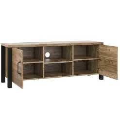 Mobile porta TV 147x57h cm 2 ante quercia nero opaco Nebraska