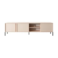 Mobile porta TV 203x54h cm 3 ante 2 vani moderno beige Melly