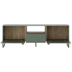 Mobile porta TV 179x60h cm 2 ante 1 cassetto verde salvia scuro rovere Selvia
