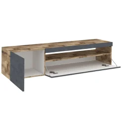 Mobile porta TV 155x37h cm 1 anta antracite Light Small Gihome®