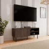 Mobile porta TV 150x58h cm 2 ante 2 vani noce cannettato Gabiot