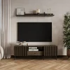 Mobile porta TV 165x55h cm 2 ante cassetto wengè Blackwood