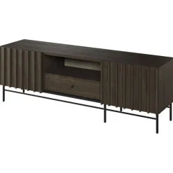 Mobile porta TV 165x55h cm 2 ante cassetto wengè Blackwood