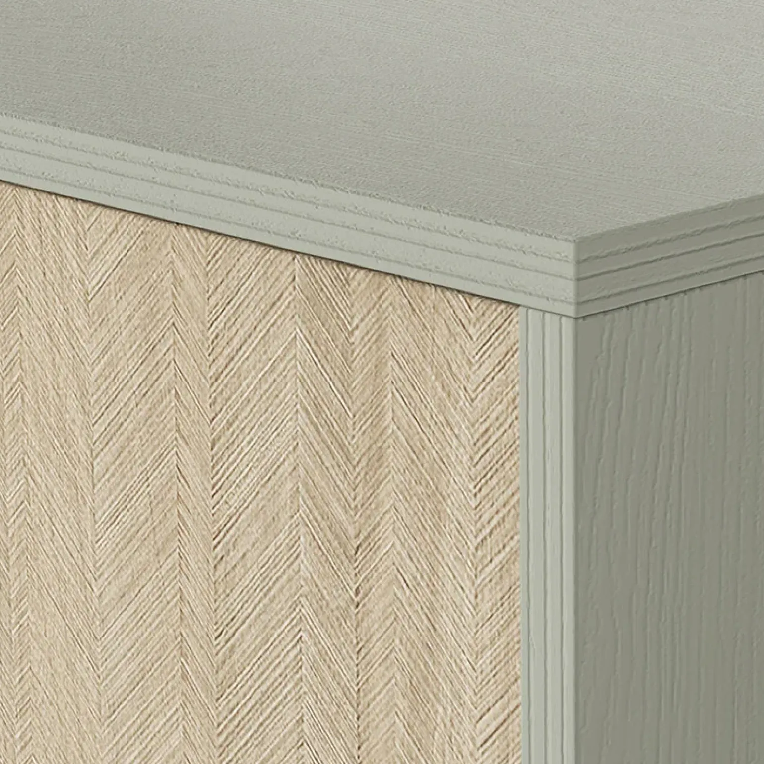 Mobile porta TV 158x52h cm 3 ante verde salvia rovere Myrta