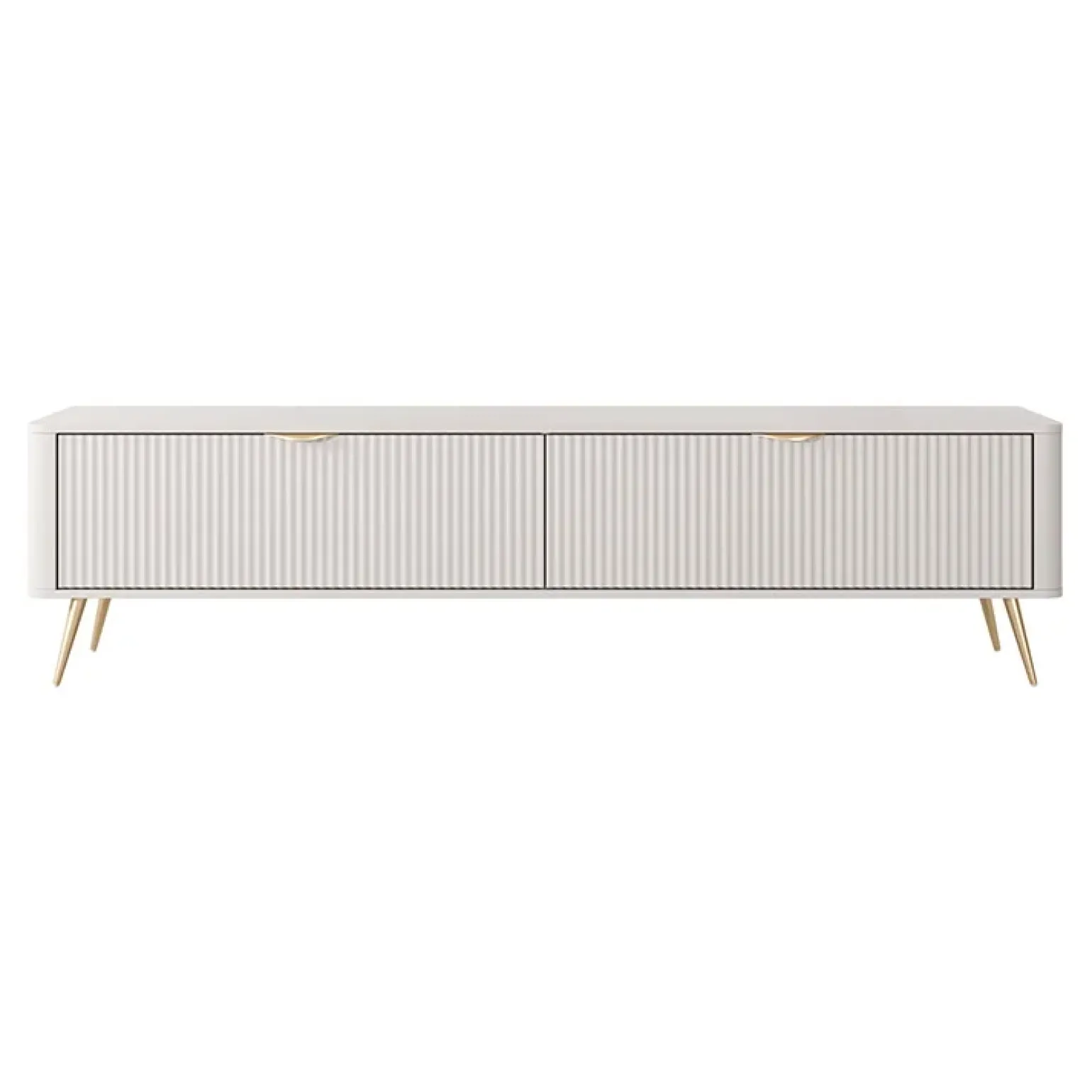 Mobile porta TV 200x51h cm 2 ante beige cannettato Ramis