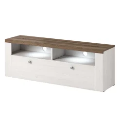 Mobile porta TV 140x49h cm 1 anta bianco frassinato rovere Paloma 2