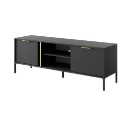 Mobile porta TV 153x53h cm 2 ante 2 vani moderno antracite Nebula