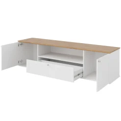 Mobile porta TV 182x48h cm 2 ante bianco rovere Relaxio