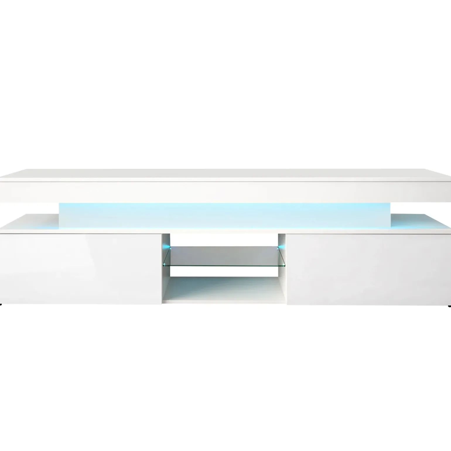 Mobile porta TV 190x54h cm 2 ante con LED bianco Lumus