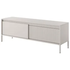 Mobile porta TV 154x54h cm 2 ante beige cannettato Ciar