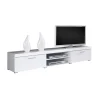 Mobile porta TV 200x39h cm 2 ante 2 vani a giorno bianco lucido Nottingham