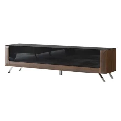 Mobile porta TV 200x52h cm 2 ante 1 cassetto noce nero lucido Jumbo