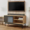 Mobile porta TV 117x60h cm 1 anta 2 vani a giorno rovere nero Herning