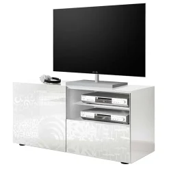 Mobile porta TV 122x57h cm 1 anta 1 cassetto bianco Paradise