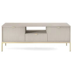 Mobile porta TV 154x56h cm 2 ante moderno soggiorno beige Alisa
