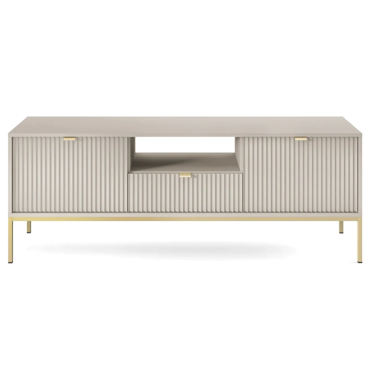 Mobile porta TV 154x56h cm 2 ante moderno soggiorno beige Alisa