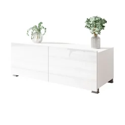 Mobile porta TV 100x37h cm 2 ante bianco lucido Mons