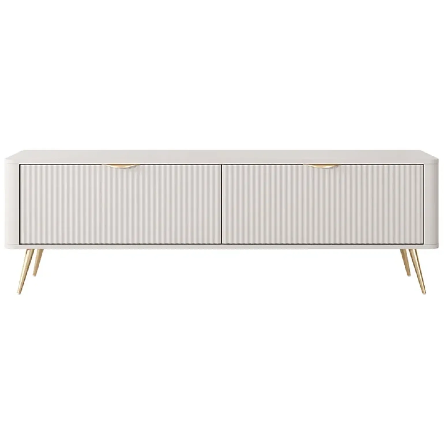 Mobile porta TV 163x51h cm 2 ante beige cannettato Ramis