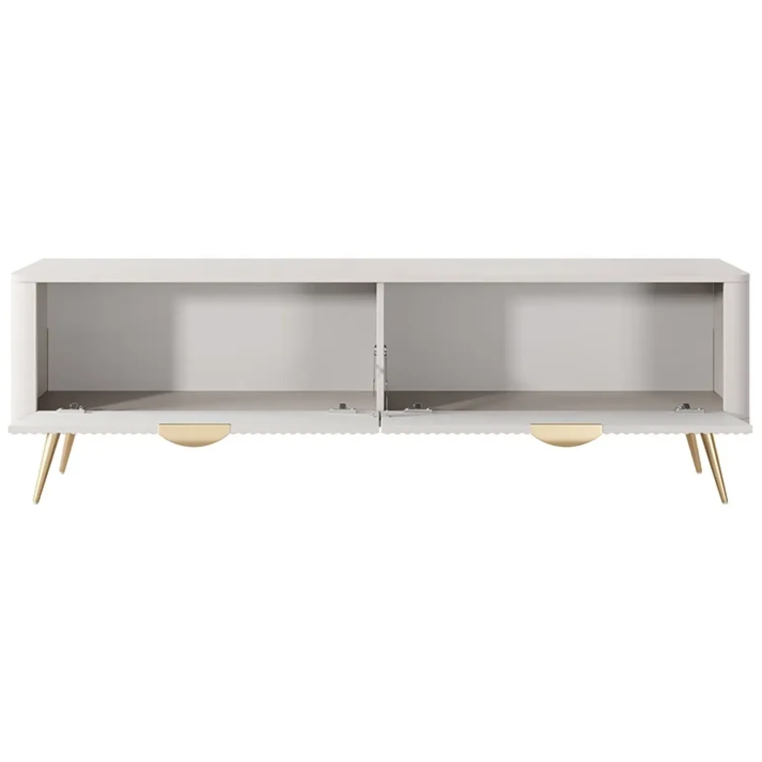 Mobile porta TV 163x51h cm 2 ante beige cannettato Ramis