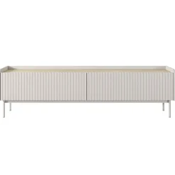 Mobile porta TV 153x50h cm 2 ante beige cannettato rovere Fioca