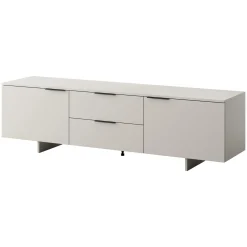 Mobile porta TV 180x55h cm 2 cassetti grigio Stone