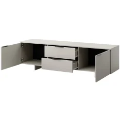 Mobile porta TV 180x55h cm 2 cassetti grigio Stone