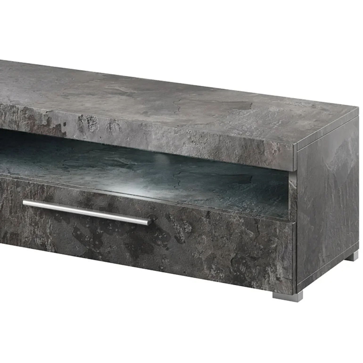 Mobile porta TV 200x35h cm 2 cassetti ossido Frisk
