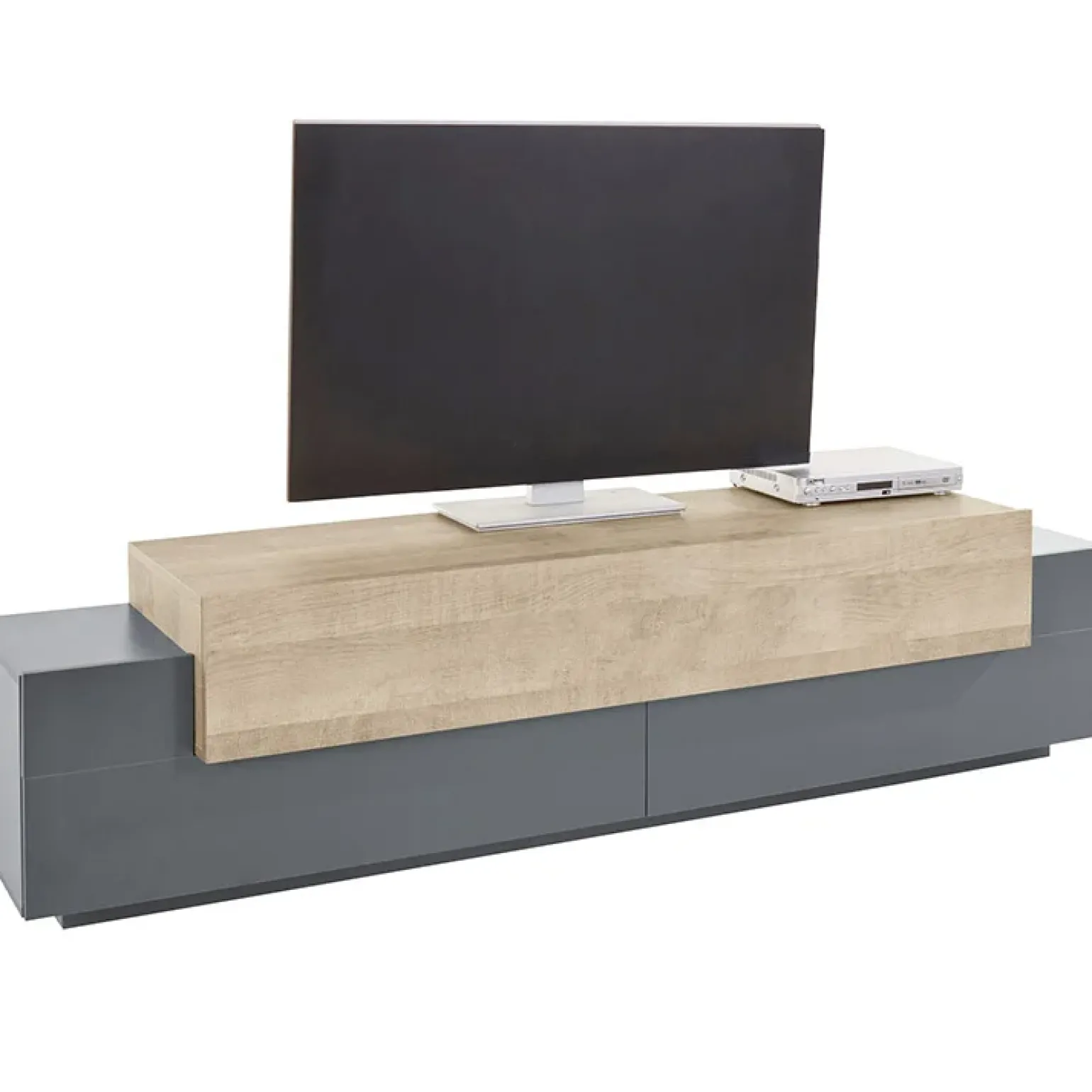 Mobile porta TV 200x52h cm antracite rovere Milos Gihome®