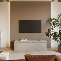 Mobile porta TV 138x40h cm con cassettone tortora Sunset