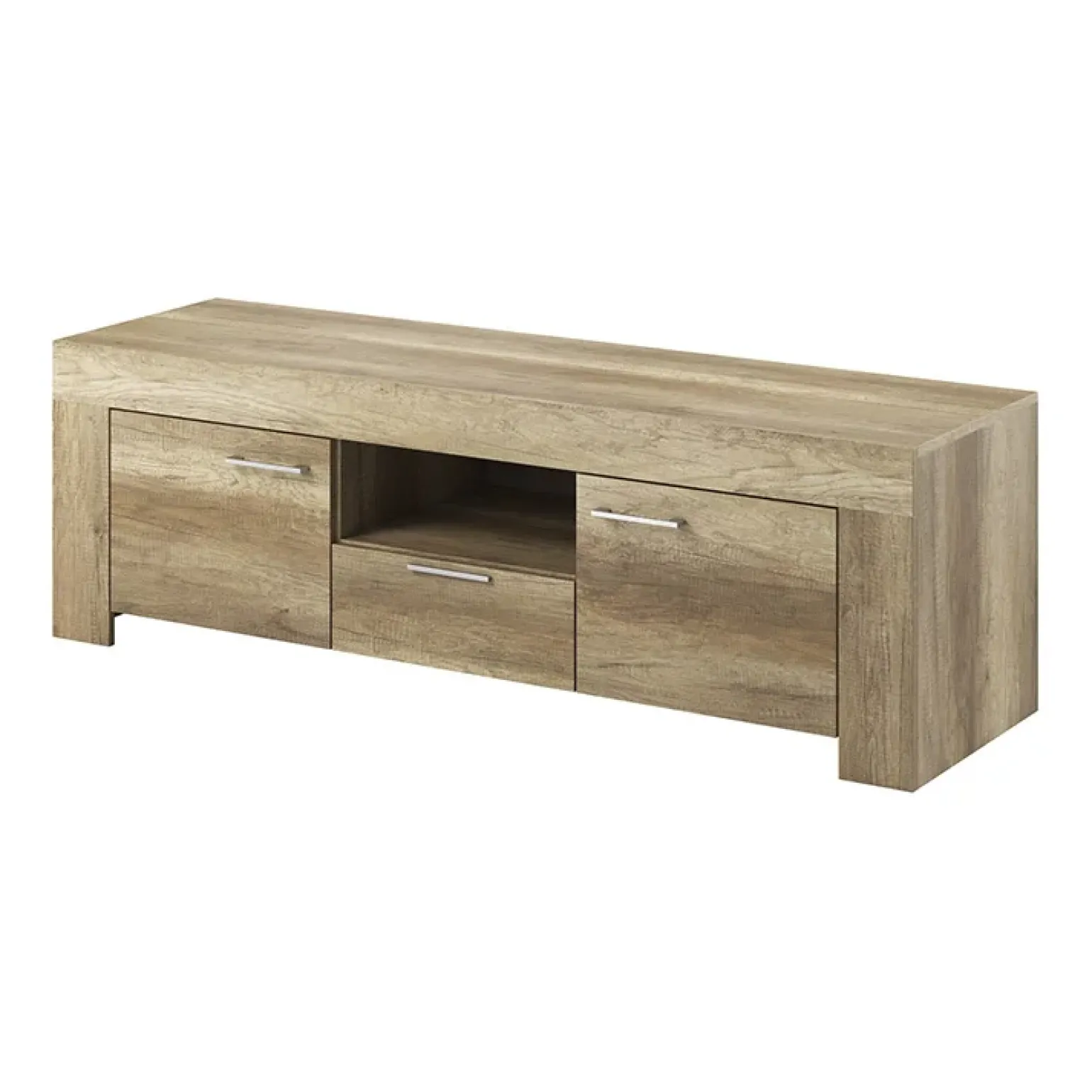Mobile porta TV 155x50h cm con mensola rovere Vietnam