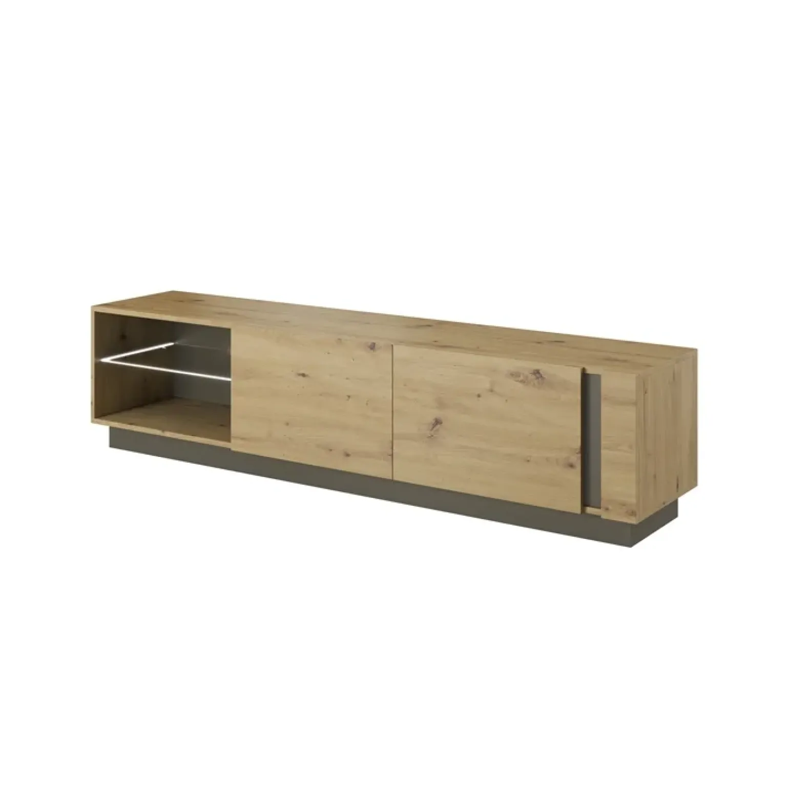 Mobile porta TV 187x46h cm moderno soggiorno rovere Noa Gihome®