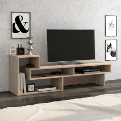 Mobile porta TV 146x49h cm moderno rovere chiaro Helen