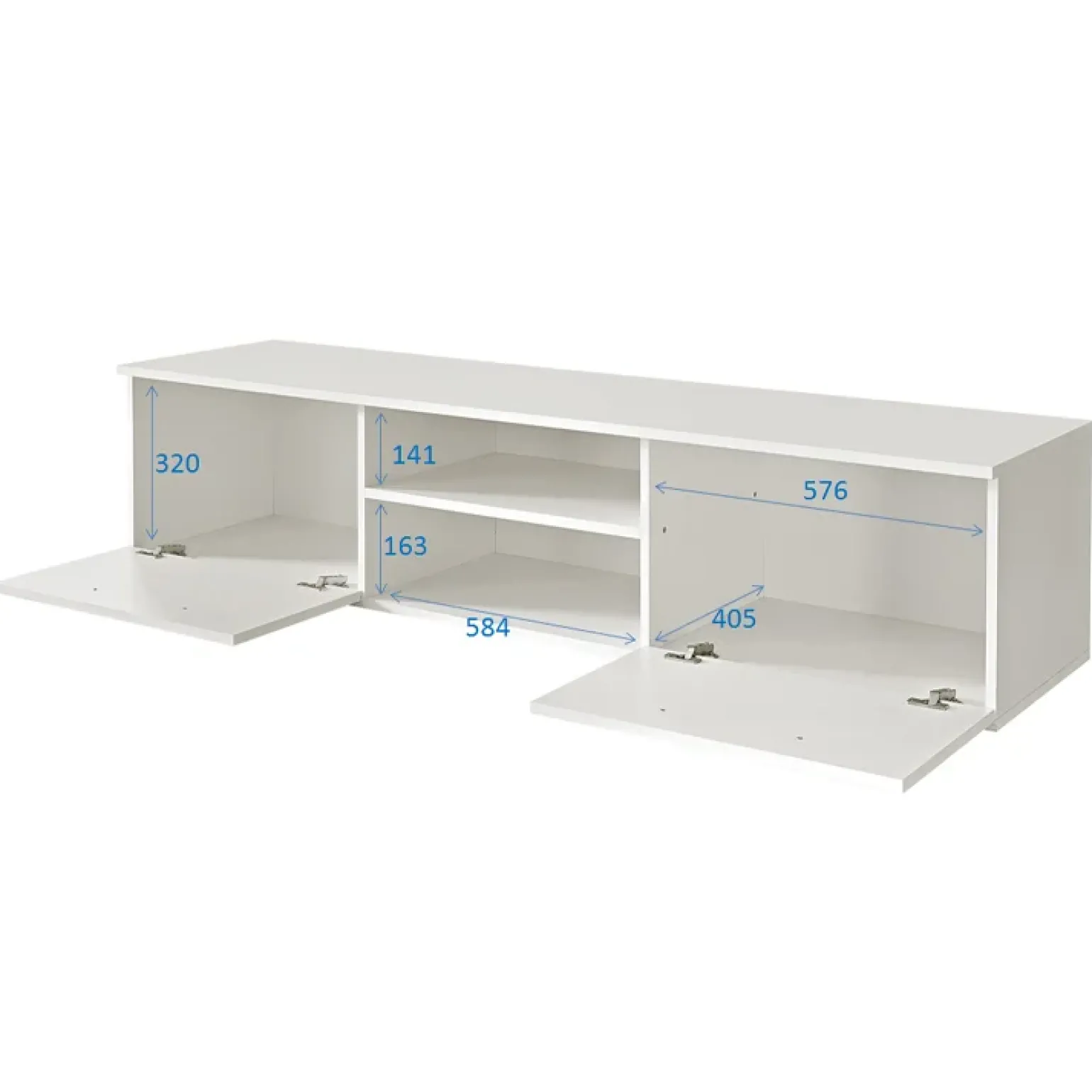 Mobile porta TV 180x35h cm moderno wengè Tokio Gihome®