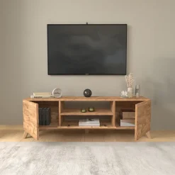 Mobile porta TV 140x46h cm moderno rovere Baffin