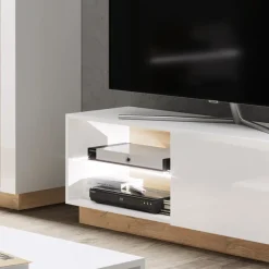 Mobile porta TV 138x46h cm soggiorno bianco rovere Noa Gihome®