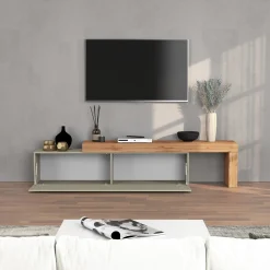 Mobile porta tv 230x51h cm tortora rovere Block