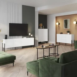 Mobile TV 200x70h cm 4 ante moderno bianco Simple