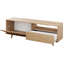 Mobile TV 152x52h cm 1 cassetto design rustico cannettato rovere Branch