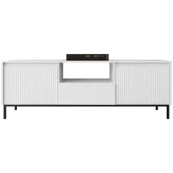 Mobile TV 174x55h cm design cannettato bianco Strike