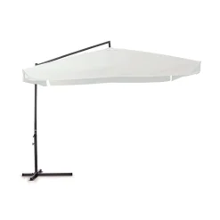 Ombrellone da giardino con manovella 300x300cm bianco Sleep