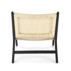 Panca relax moderna in rattan naturale nero Salvin
