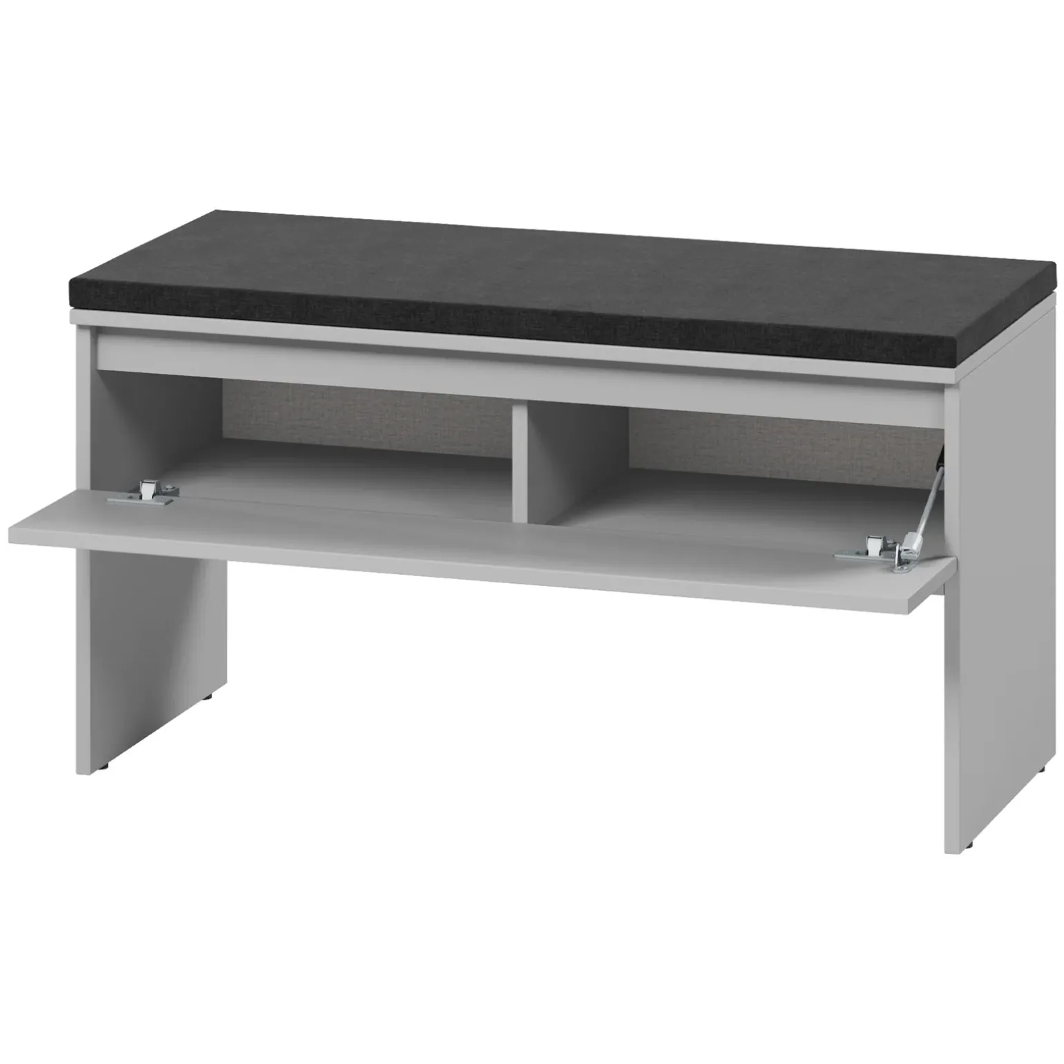 Panca scarpiera 92x50cm con imbottitura grigio Accent