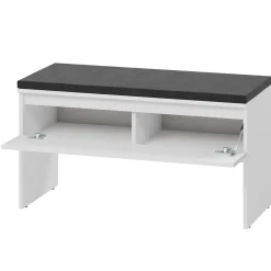 Panca scarpiera 92x50cm con imbottitura bianco Accent