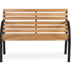 Panchina da giardino con schienale rovere Sit